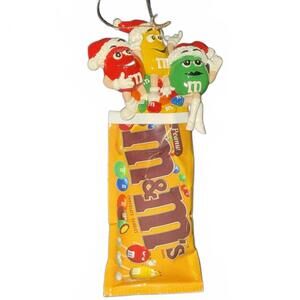 Peanut M&M's Bag Christmas Ornament Kurt S Adler Official Licensed 6.25"